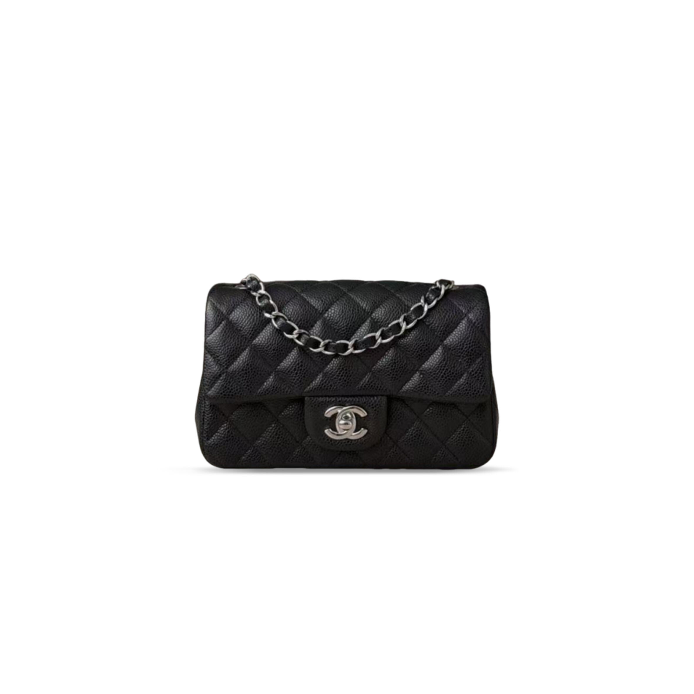 Ch**el master caviar leather classic flap mini bag (20*12*8cm)